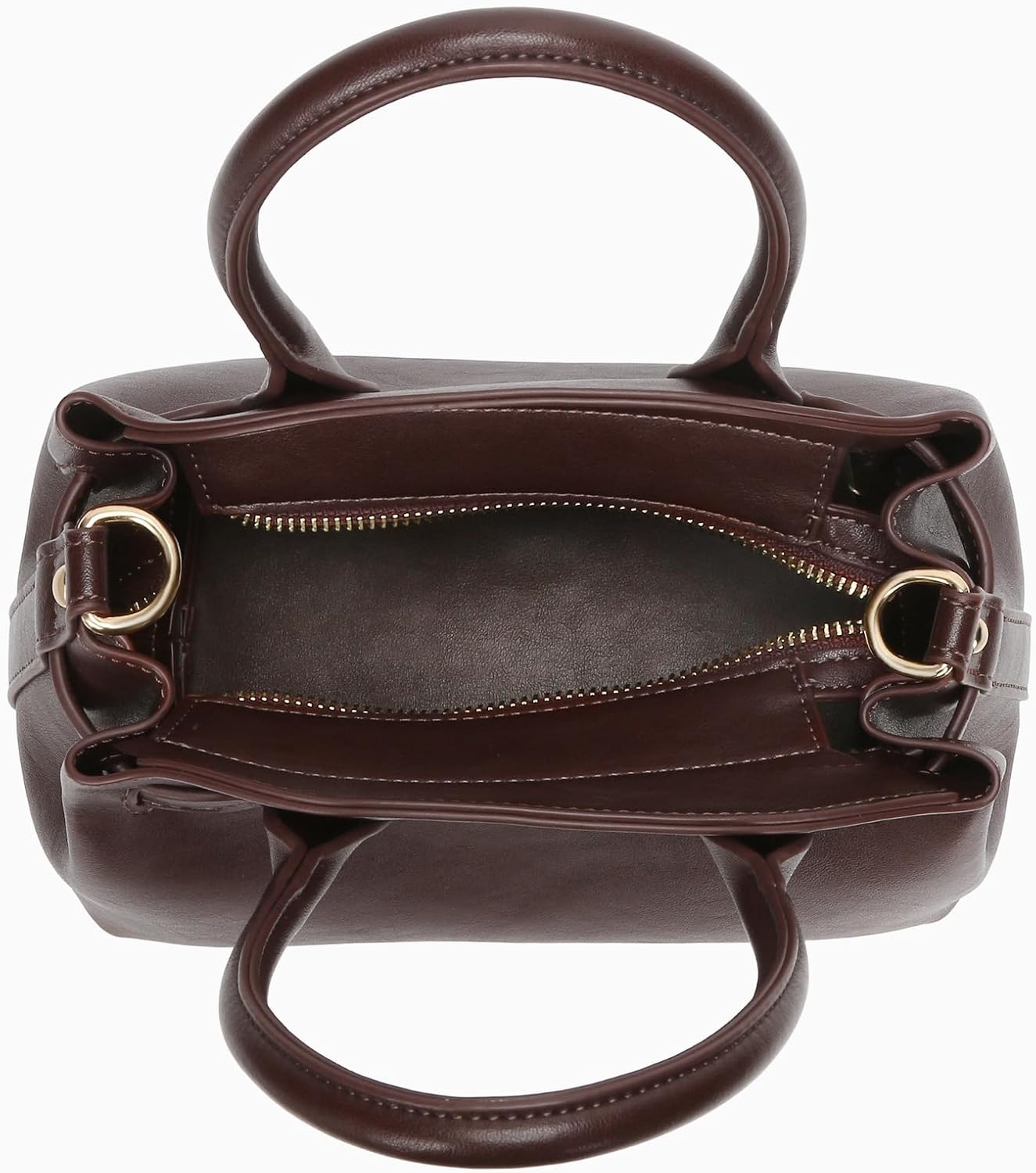 Small Top Handle Bag Designer Handbags for Women, Faux Leather Crossbody Bags Vintage Luxury Satchel Purse - Image 4