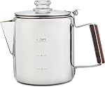 COLETTI Bozeman Percolator Coffee Pot – Camping Coffee Pot — NO Aluminum or Plastic [12 cup]