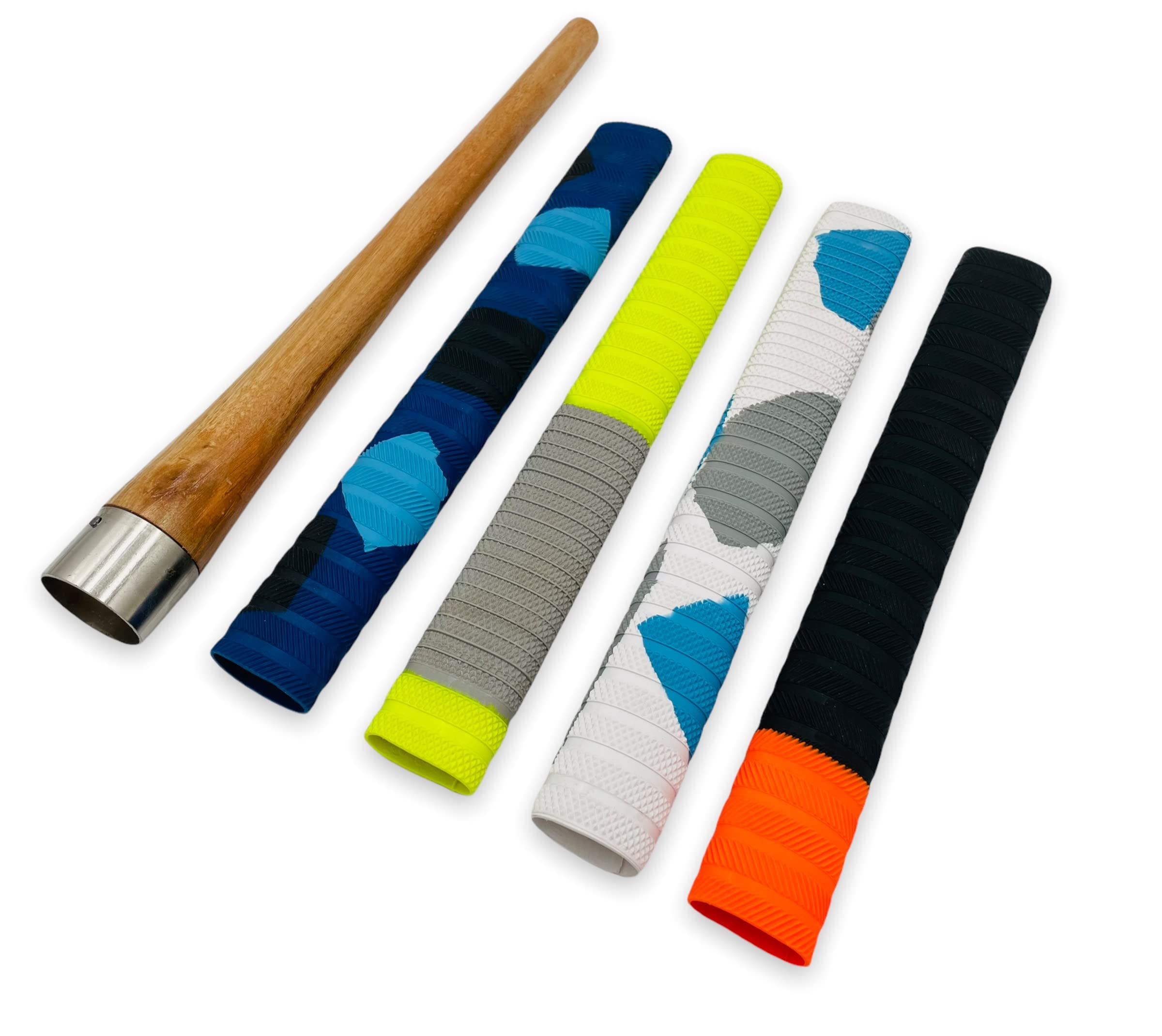 Sixteen Rubber Grip Comfortable fit Four Bat Grip with One Wooden Cone for Cricket Bat Handle Grip, Pack of 5, Multicolour (B0CNKGXKNH) Amazon Price History, Amazon Price Tracker