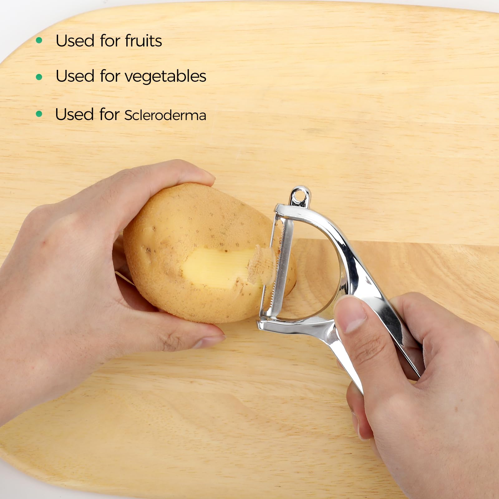 Mdlienosem Super Sharp Stainless Steel Peeler, Kitchen Vegetable Peeler, Carrot and Potato Peeler, Fruit Peeler, Carbon Steel Thickened Blade, Good Durability - Image 4