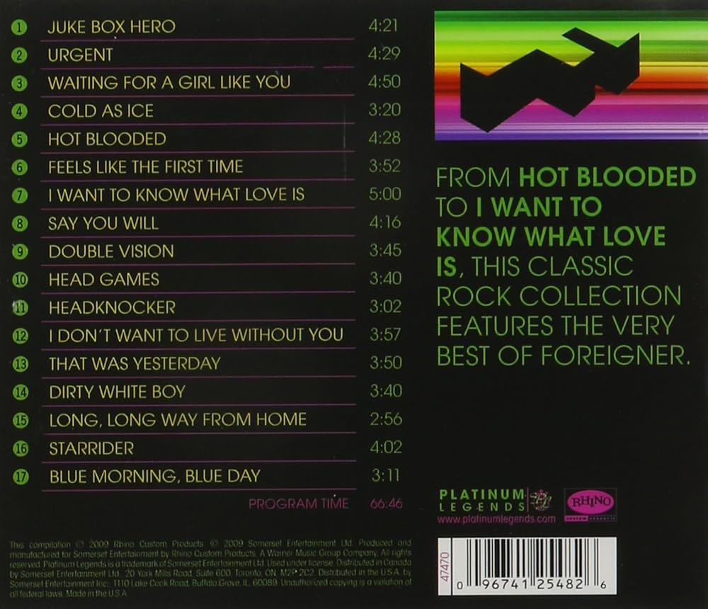 Foreigner - Very Best of Foreigner - Amazon.com Music