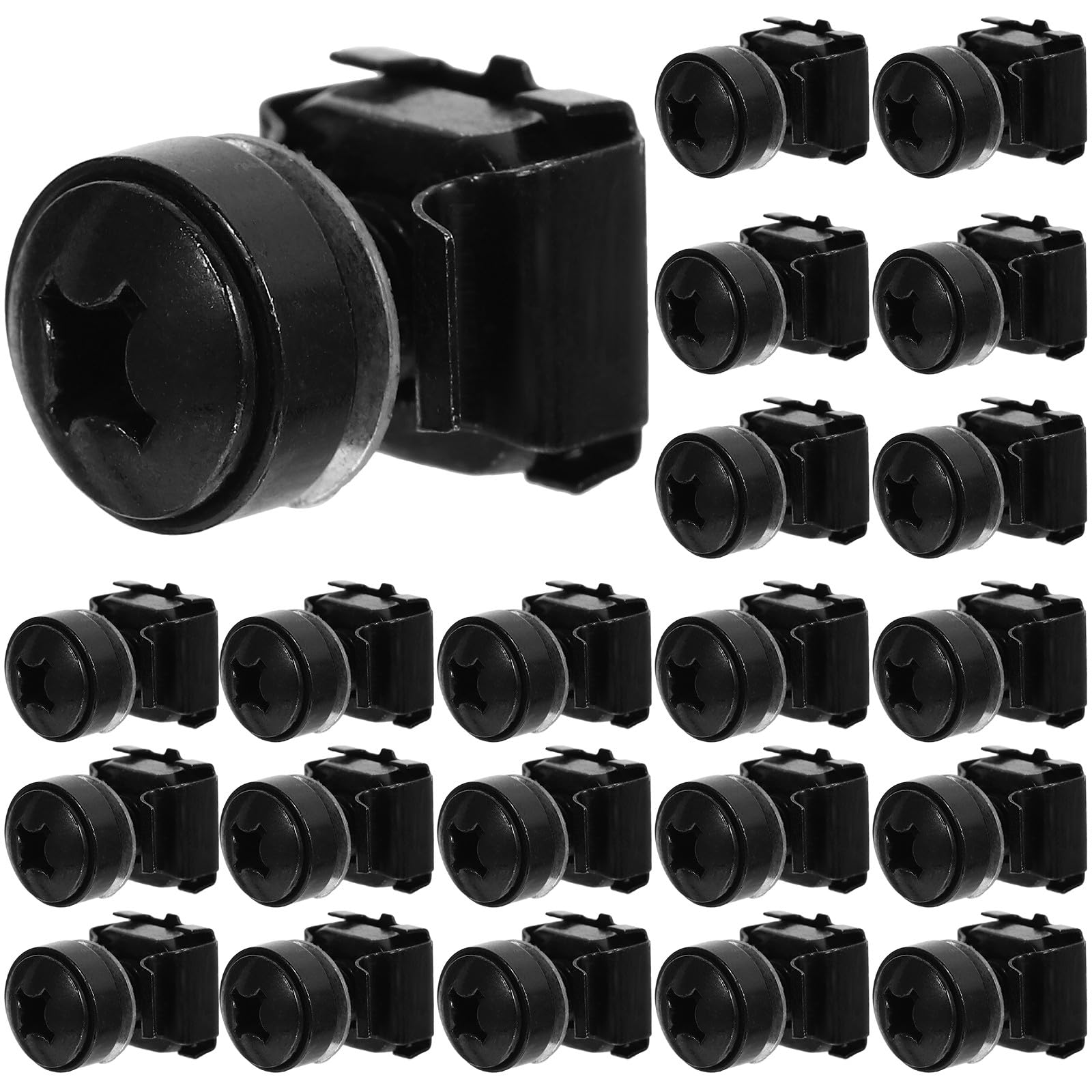 Kit Vis M6 et Écrous Cage Noirs pour Rack Équipement - 7