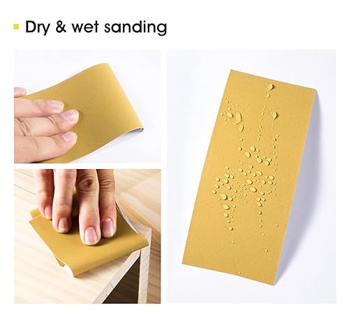 Miniatura 55 de S SATC Papel de lija PSA de grano 600 de 20 yardas de largo, rollo continuo de 2-3/4 pulgadas de ancho, autoadhesivas para automóviles, bloques