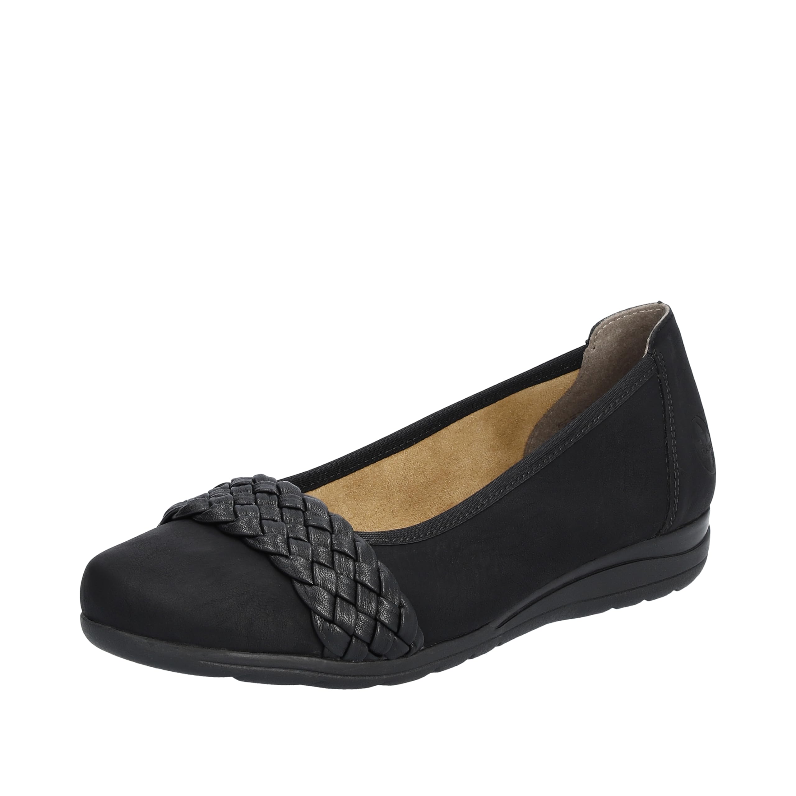 Rieker Women's L9358 Ballet Flats, Black, 3.5 UK