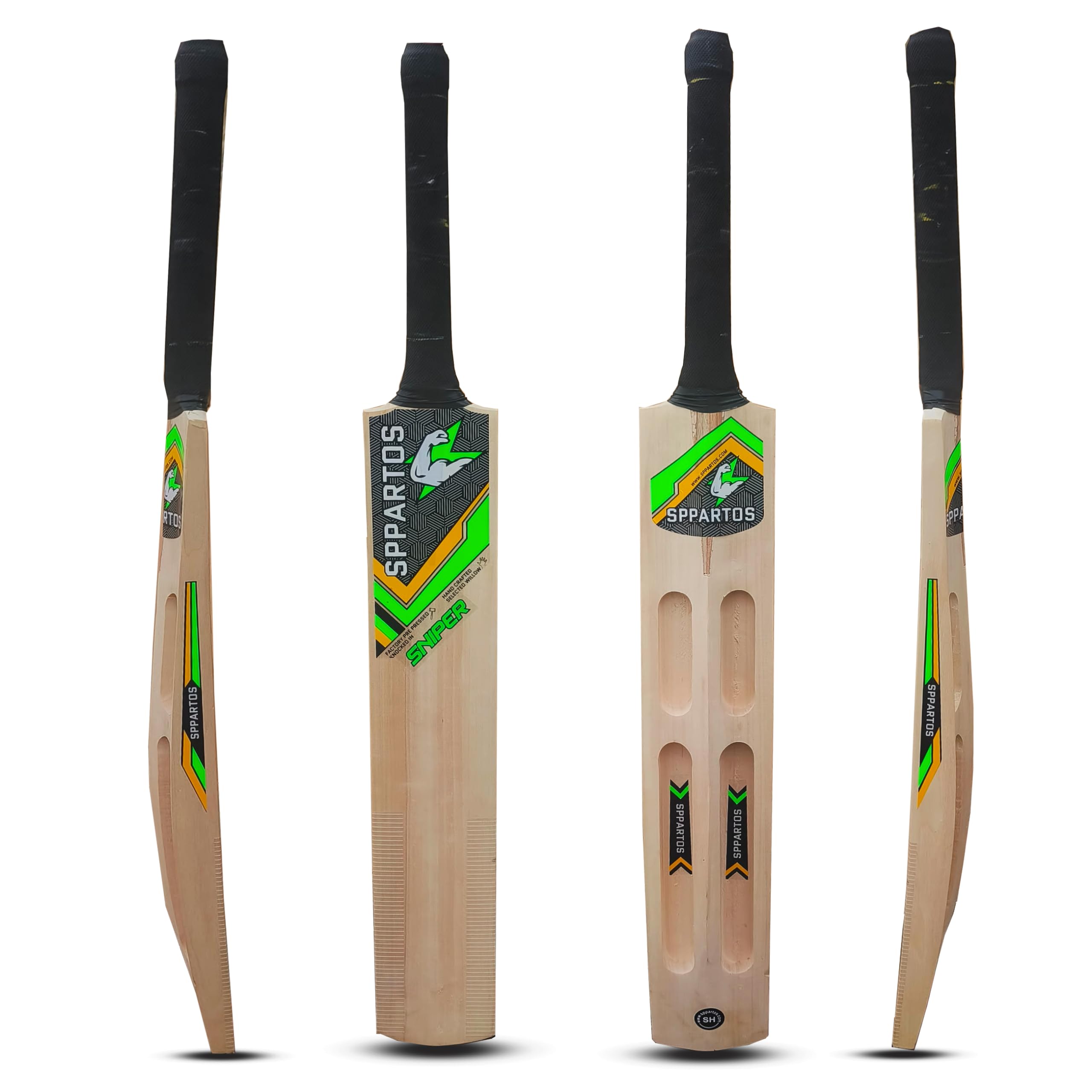 SPPARTOS Sniper Kashmir Willow Scoop Design Bat for Tennis Ball, Lightweight, Enhanced Grip, Ideal for Casual and Competitive Play-image-11