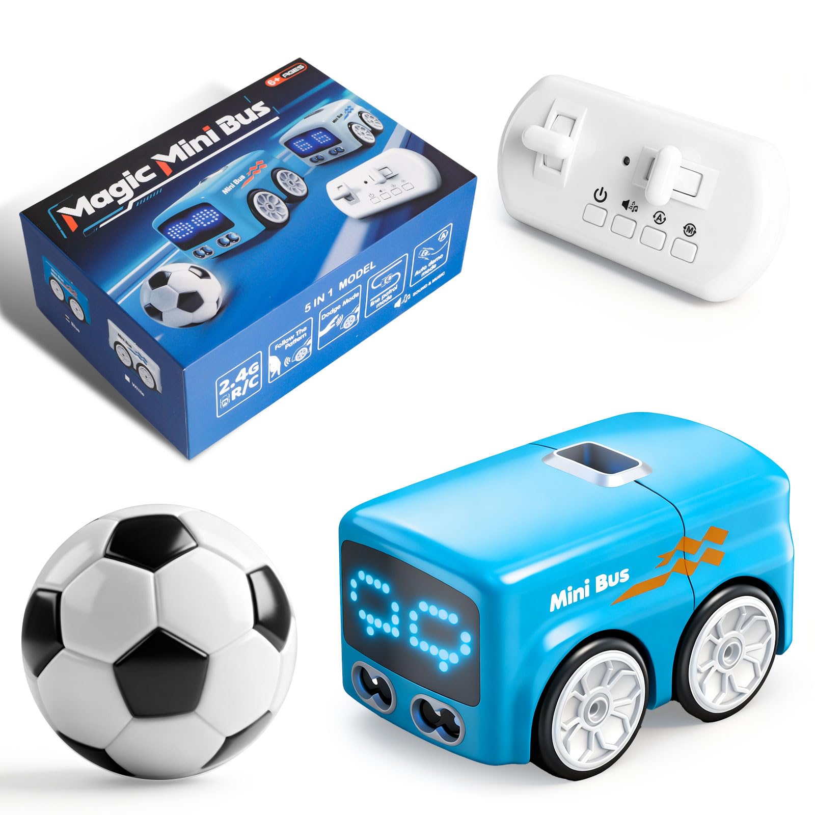 Coche de Juguete con Control Remoto Inteligente, Mini Coche de Juguete para Niños, Función de Seguimiento Automático O Evitación de Obstáculos, Puede Viajar A Lo Largo de Una Ruta Preestablecida