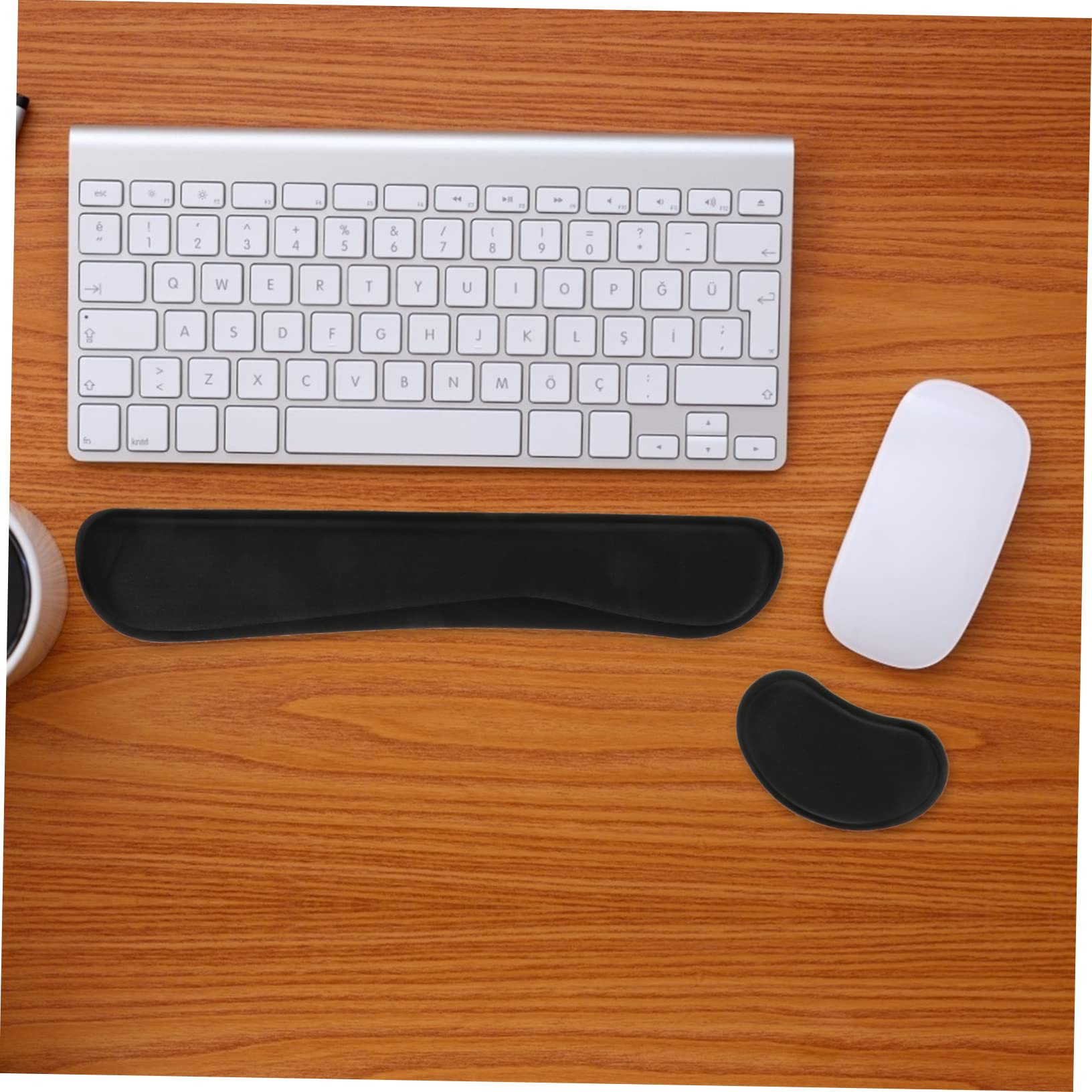 Gadpiparty 3 Set Poggiapolsi Ergonomici Memory Foam per Mouse e Tastiera Antiscivolo per Comfort per Ufficio per Famiglia e