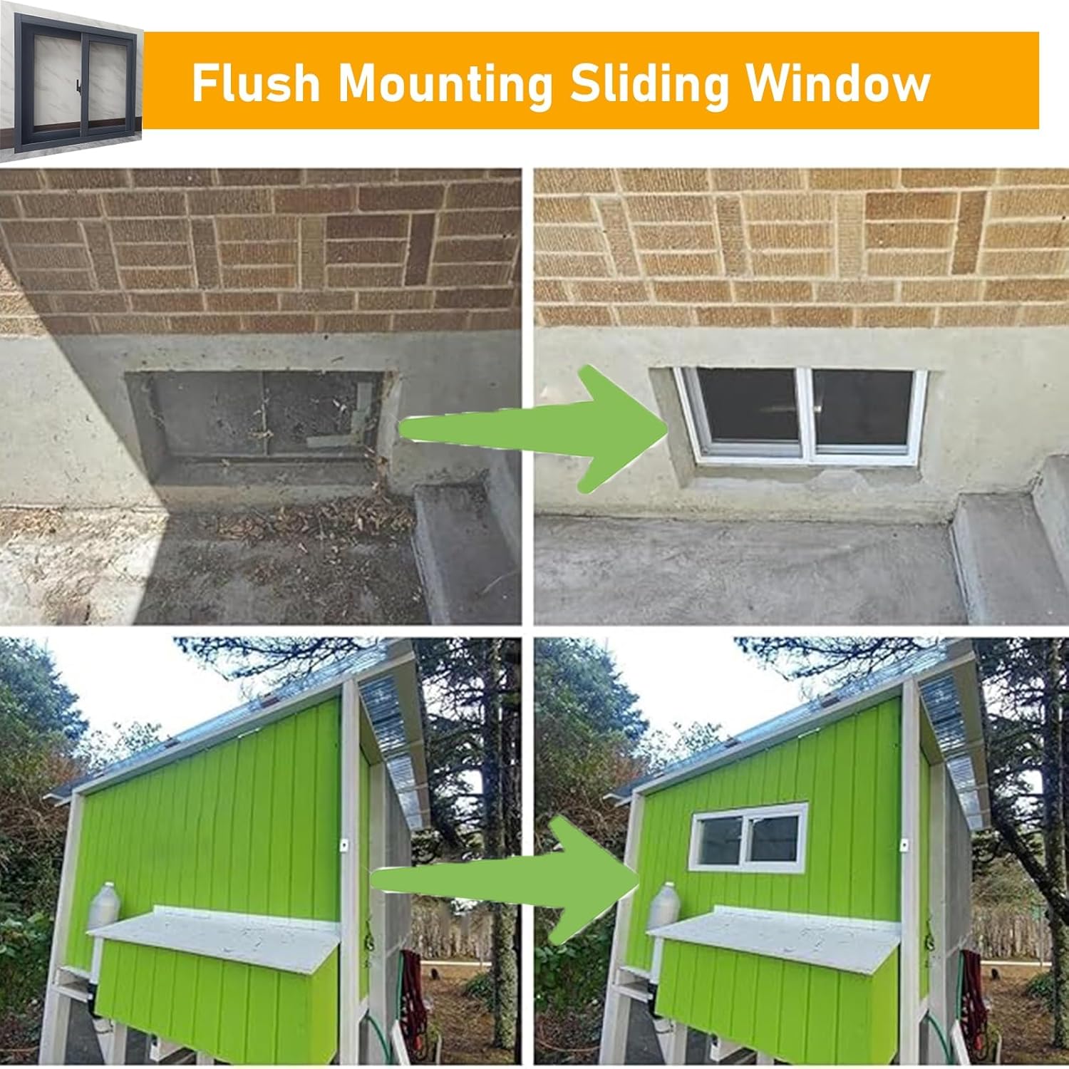 Vinyl Window Replacement Locks for Horizontal Sliding Windows, 21x20in / 53x51cm, Internally Lockable, Fits 20-50 Inch Sizes, Small Ventilation, White Finish