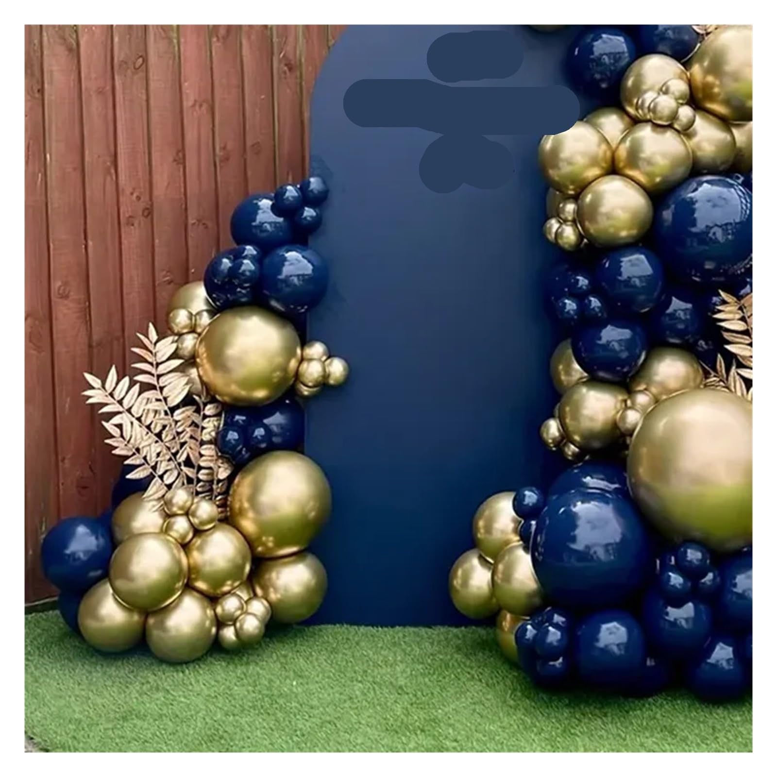 Kit De Arco Guirnalda Globos Dorados Metálicos Azules, Suministros Decoración for Fiesta Cumpleaños, Boda, Año Nuevo, 108 Uds Para Fiesta