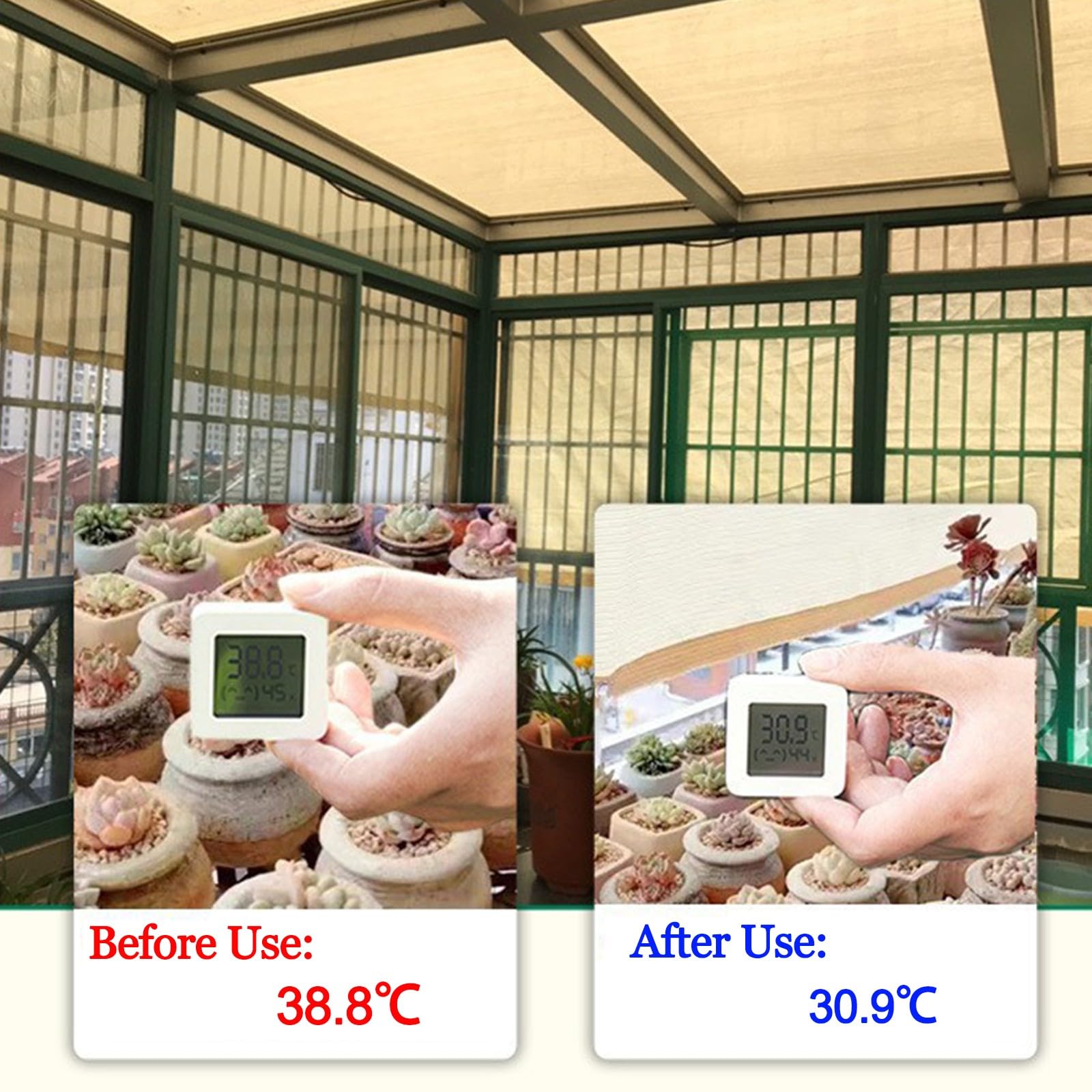 Garten Schattierungsnetz Schattiernetz, 8-Stiche Schattennetz mit Ösen, 90% UV-Beständiges, Reißfestigkeit, Wasser und luftdurchlässig, für Pergola Gewächshaus Outdoor(Beige,5x10m/16.4x32.8ft