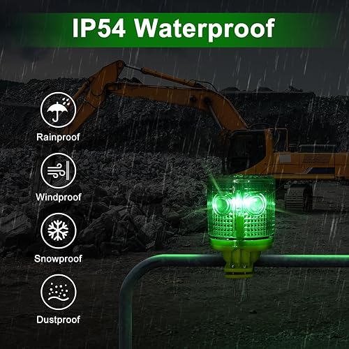 Miniatura 4 de Aolyty Luz de advertencia estroboscópica solar IP54 impermeable LED intermitente luz de seguridad brillante lámpara de advertencia al aire libre