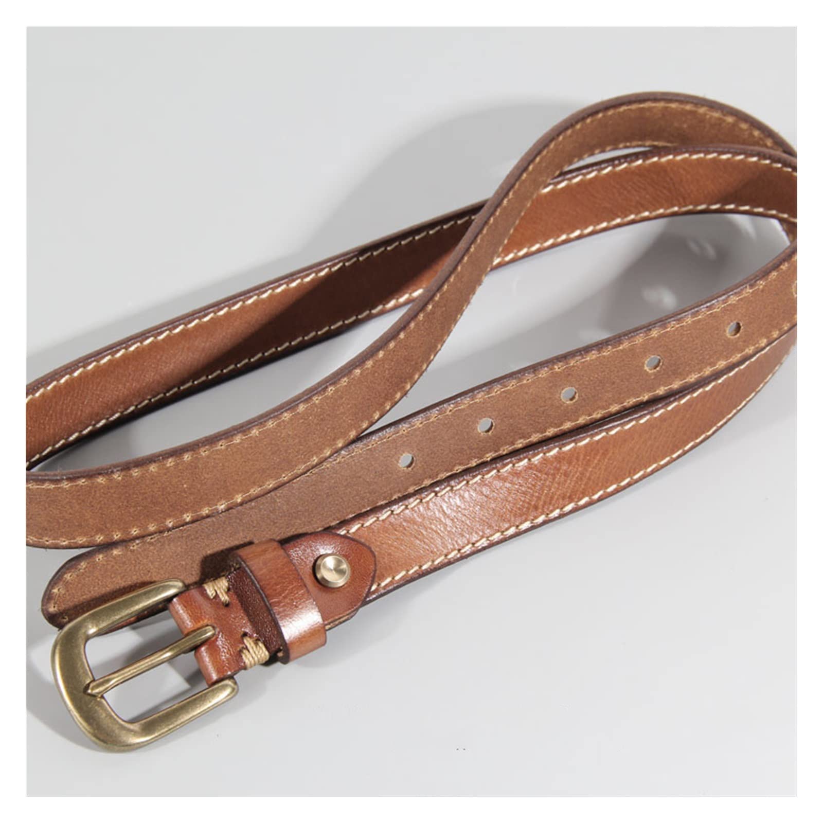 ZZSRJ Ceinture for Femme avec Boucle ardillon en Laiton massifSangle de Robe for Ceinture de Jean (Belt Length : 100cm, Color : Black)