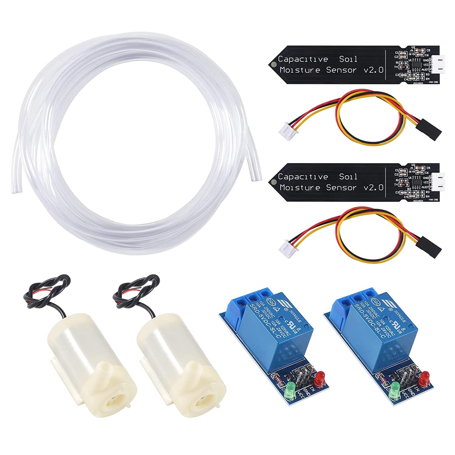 Super Debug Automatic Irrigation DIY Kit Self Watering System with Capacitive Soil Moisture Sensor 1 Channel 5V Relay Module and Water Pump + 2M Vinyl Tubing for Garden Plant Flower Herb Potted (B0BJ9NRRW5) Amazon Price History, Amazon Price Tracker