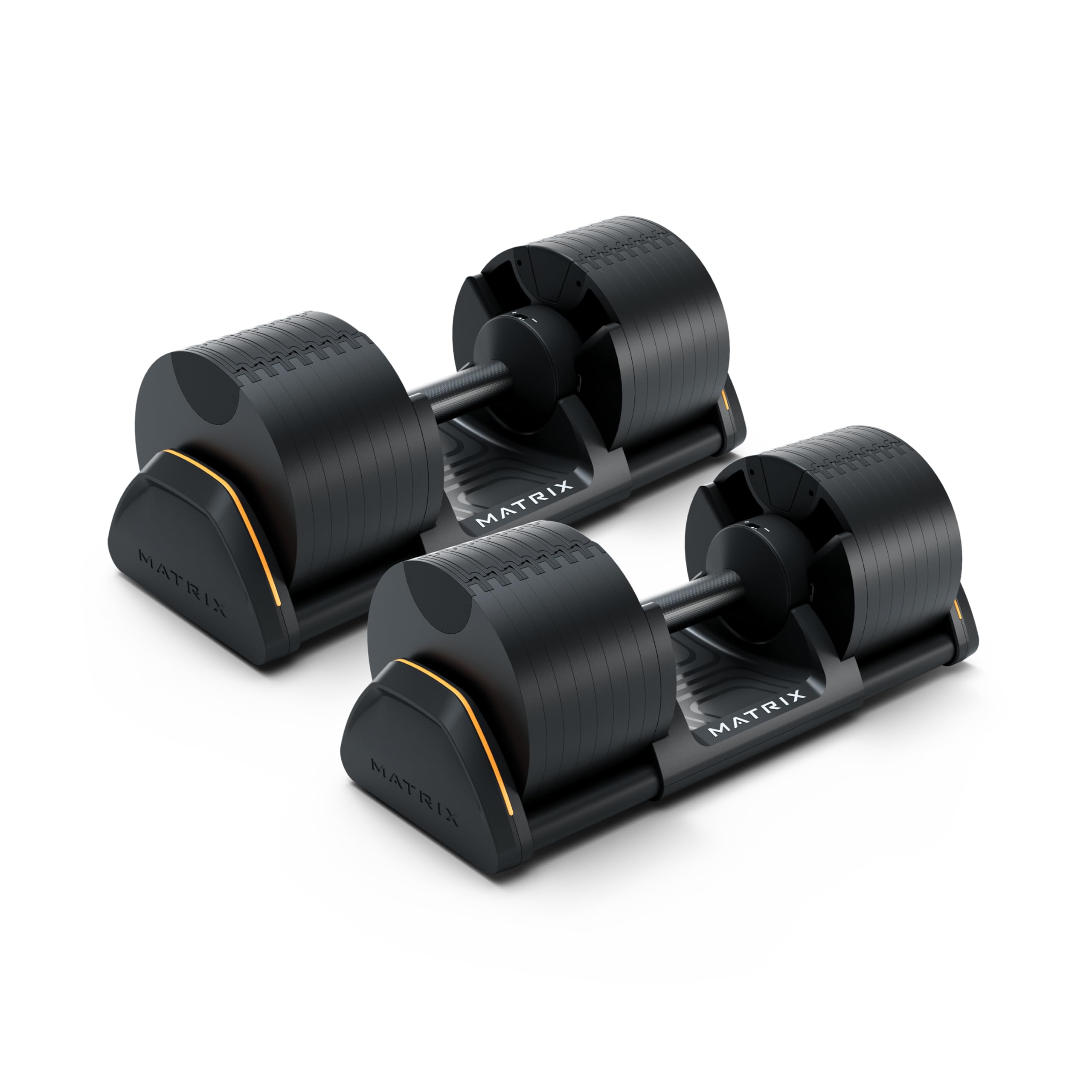 DB80 80 lb. Adjustable Dumbbells | Quick Adjustments for Strength and HIIT Training | Replaces 16 Dumbbell Pairs, Flat Bottom Roll Free Design for Safe Storage