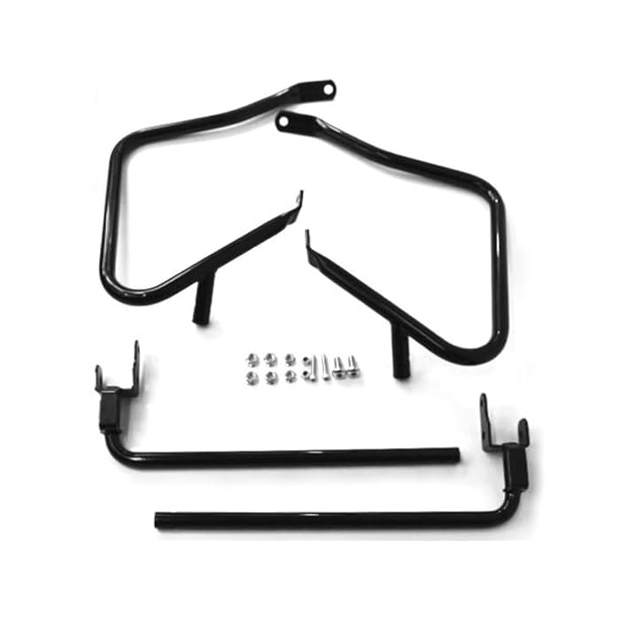 Buy Gloss Black Rear Saddlebag Guards Support Kit for Harley Davidson Touring like Electra