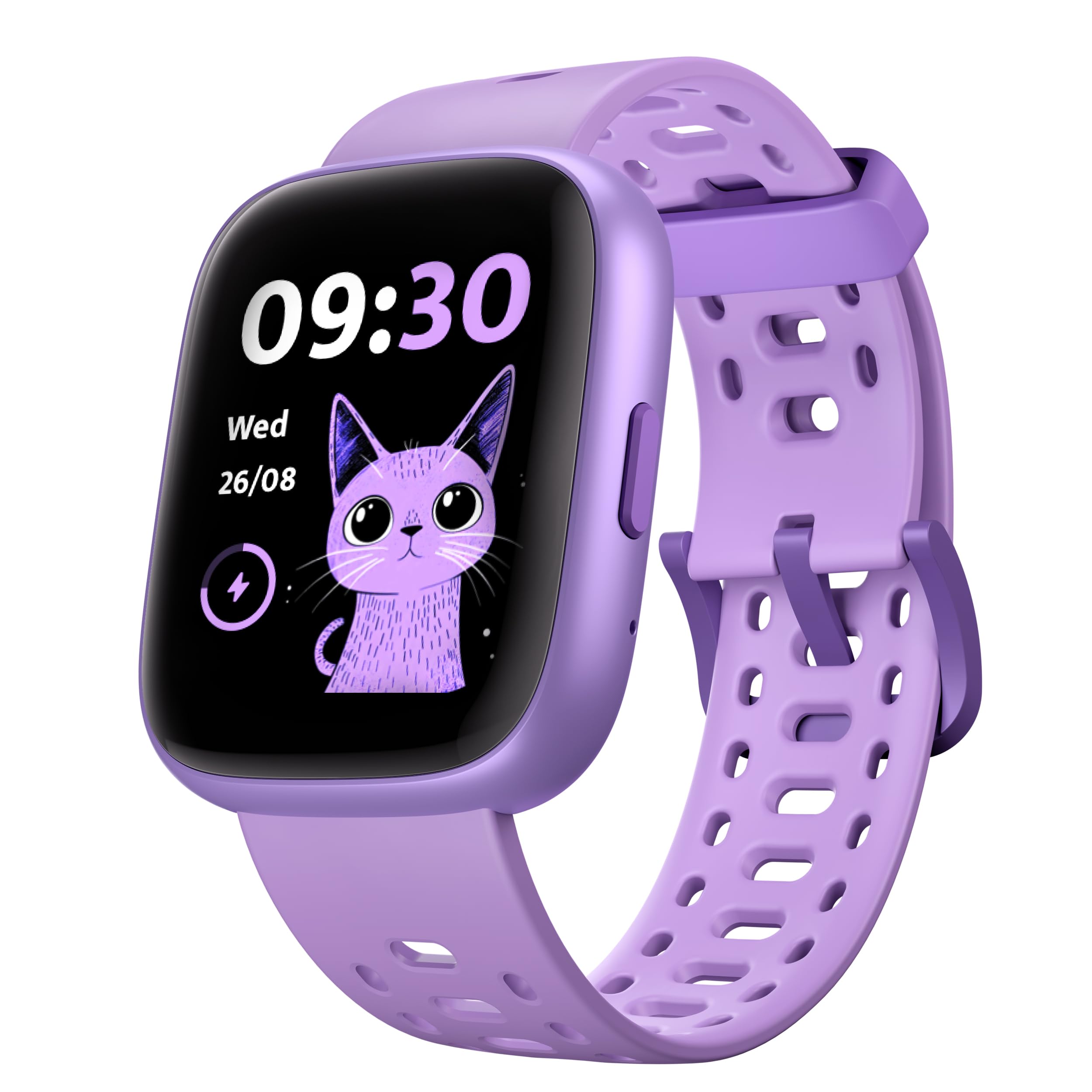 Smart Watch per bambini con Find My (solo iOS), orologio fitness tracker touch screen da 1,83", 80 contapassi, contacalorie con giochi di puzzle per ragazzi e ragazze 7-10 con/senza app, PL
