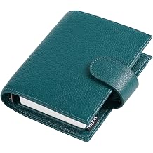 Moterm Pocket Regular Rings Planner - Genuine Leather Binder Organizer Pebbled-Deep Teal, 19mm Ring