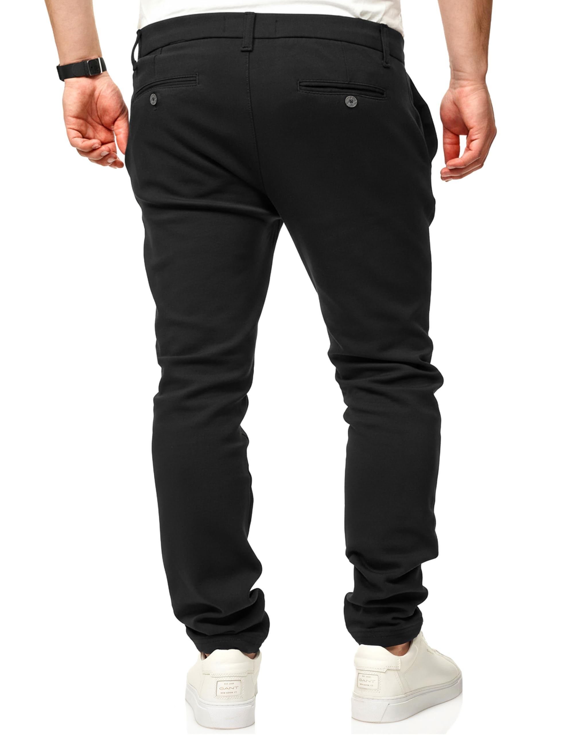 DAILY COTTON Herren Chino Hose Performance Pants Super Stretch Stoffhose Business & Freizeit Bequeme Baumwolle Chinohose