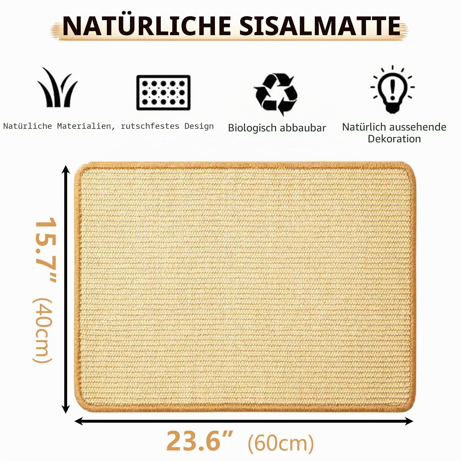 Kratzmatte für Kaninchen, natürliches Kaninchen, Krallen- und Zahnpflege, Matten für Käfige, Kauspielzeug, Haustierkäfig, Bettwäsche zum Beißen, Schlafen, Nisten