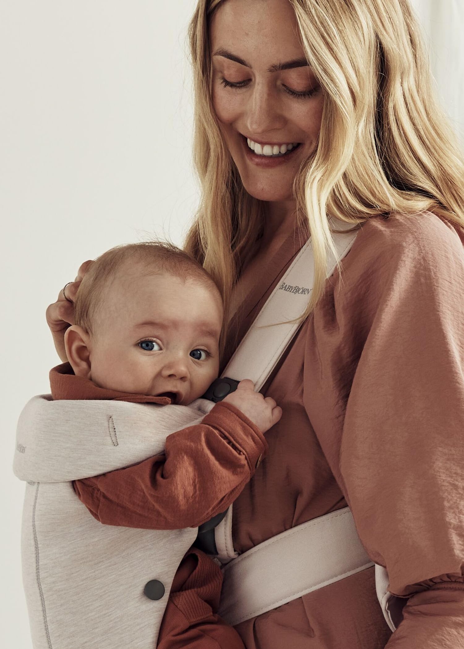 BabyBjörn Porte-bébé Mini, Jersey 3D, Beige clair
