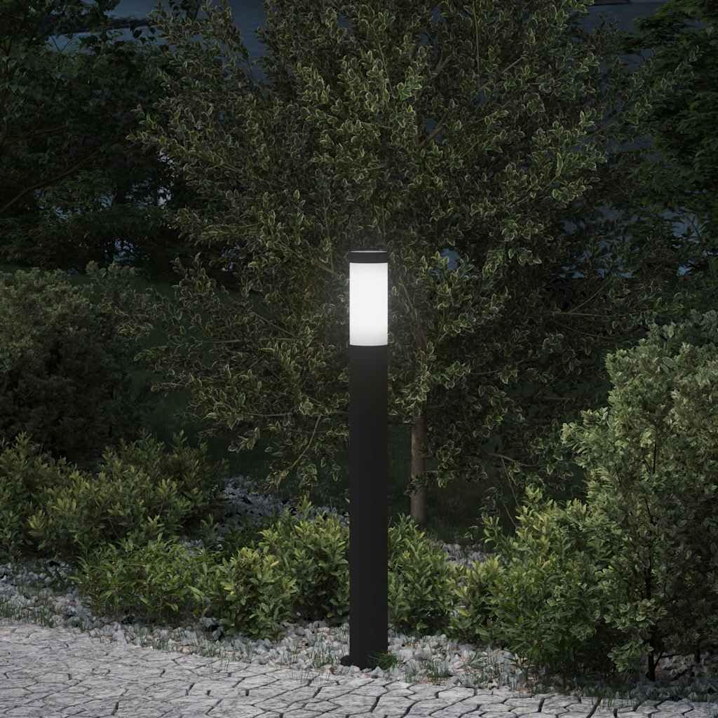 Lampa słupkowa ze stali nierdzewnej, wysokość 80 cm, stopień ochrony IP44, nadaje się do użytku na zewnątrz, nowoczesne oświetlenie tarasu, trwała lampa stojąca do ogrodu i oświetlenia drogi
