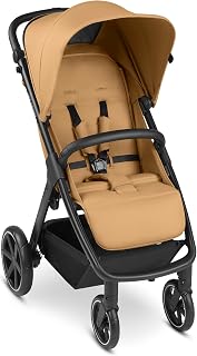 ABC Design Cochecito Avus con plegado con una sola mano y manillar regulable en altura (hasta 25 kg) – Honey
