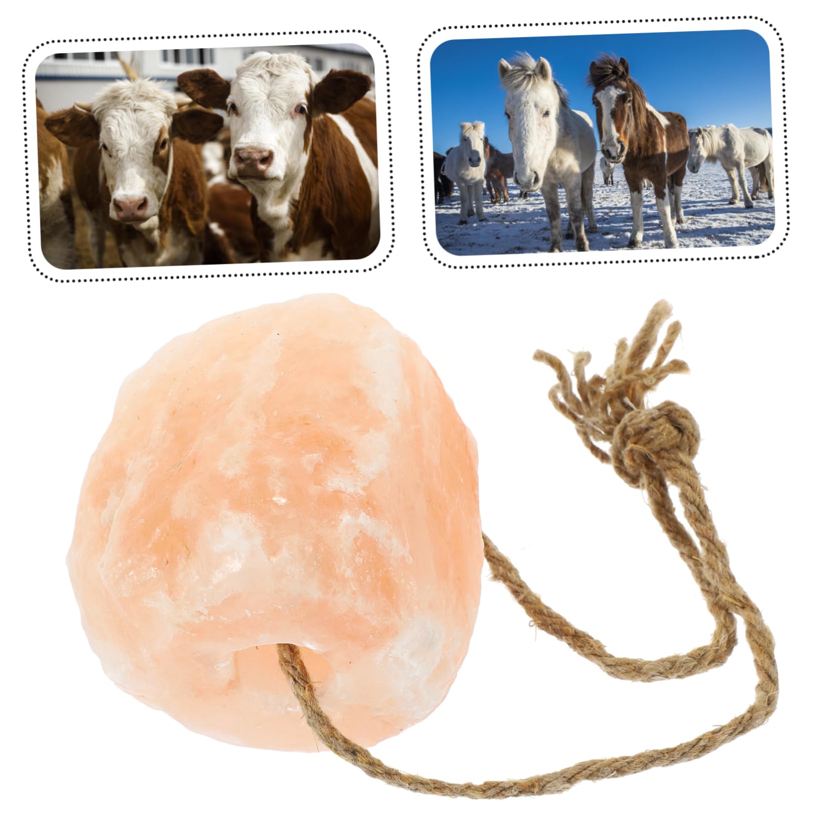 Bloque de Lamer Ganado Natural Mineral para Animales Bloque Colgante para y Vacas para Lamer Seguro