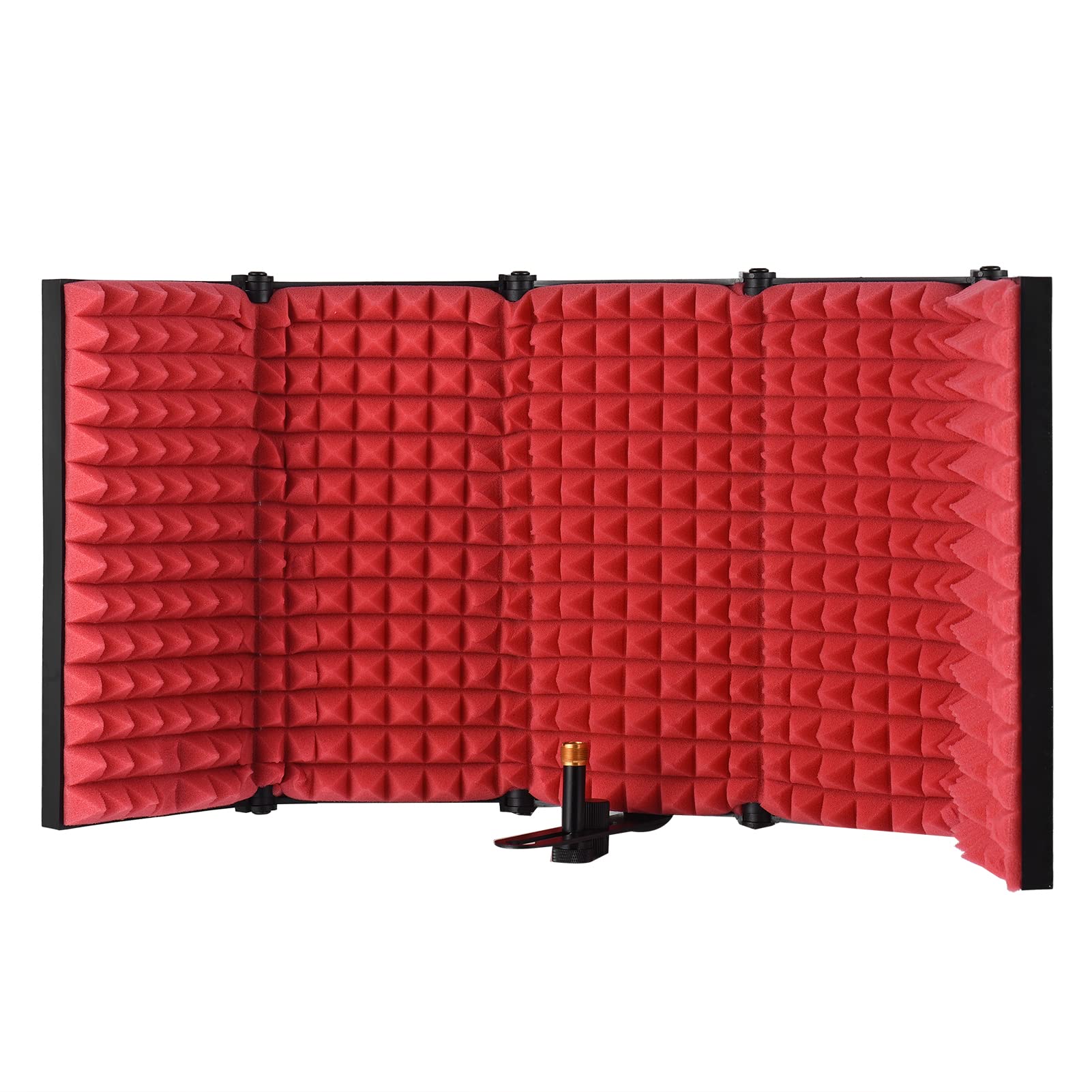 Mikrofon Windschutz 5-Türer Professionelle Studio Aufnahme Mikrofon Isolation Shield Faltbarer Popfilter Mikrofon Windschutz mit hoher Dichte EVA Schaum Schallabsorbierende Aufnahmegeräte