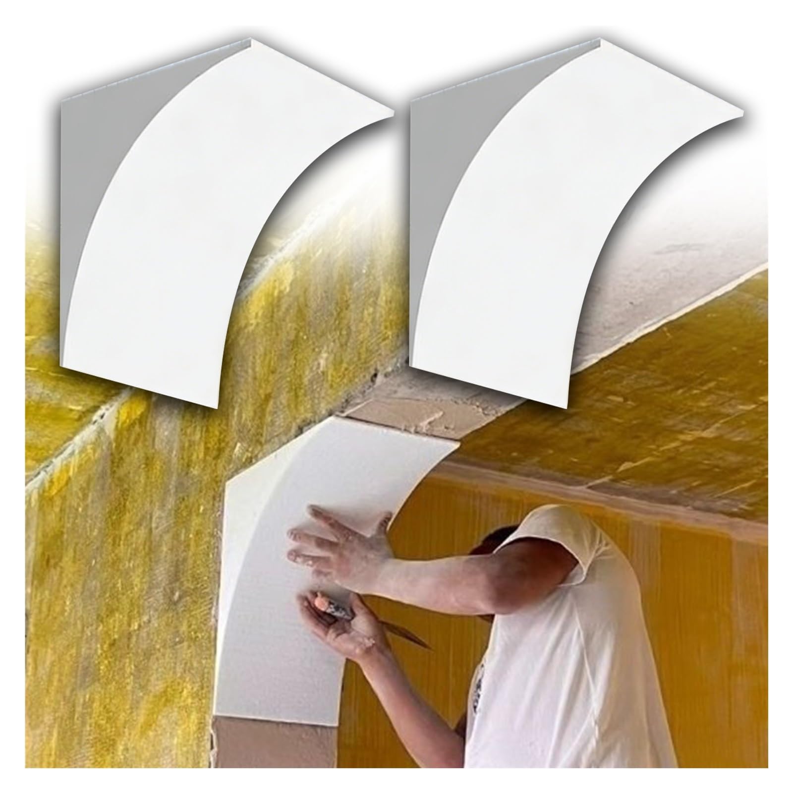 Kit d'arche en mousse PEYNIR support arqué 51cm de cadre de porte intérieur pour chambre x2