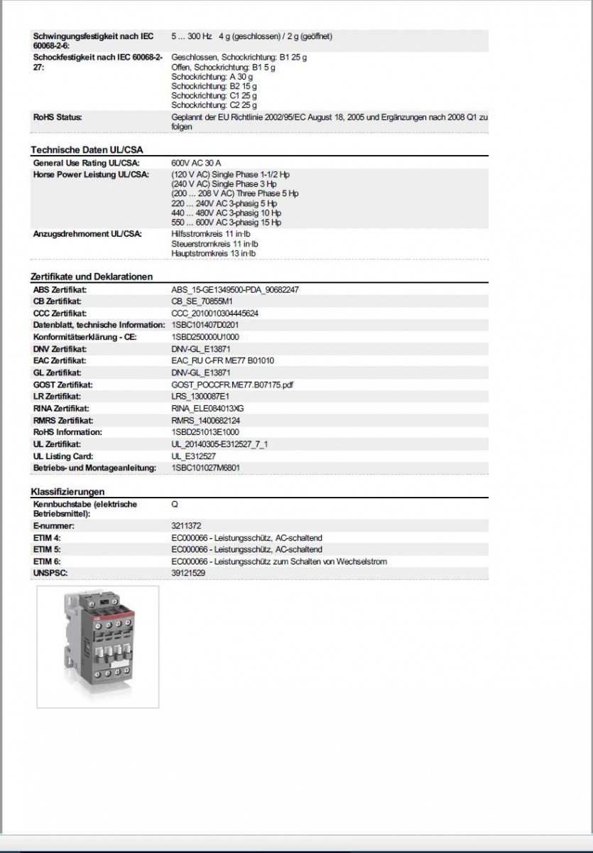 Abb-entrelec a-frctlp - Contactor auxiliar af16-30-10 3 polos 100-250v corriente alterna/corriente conti