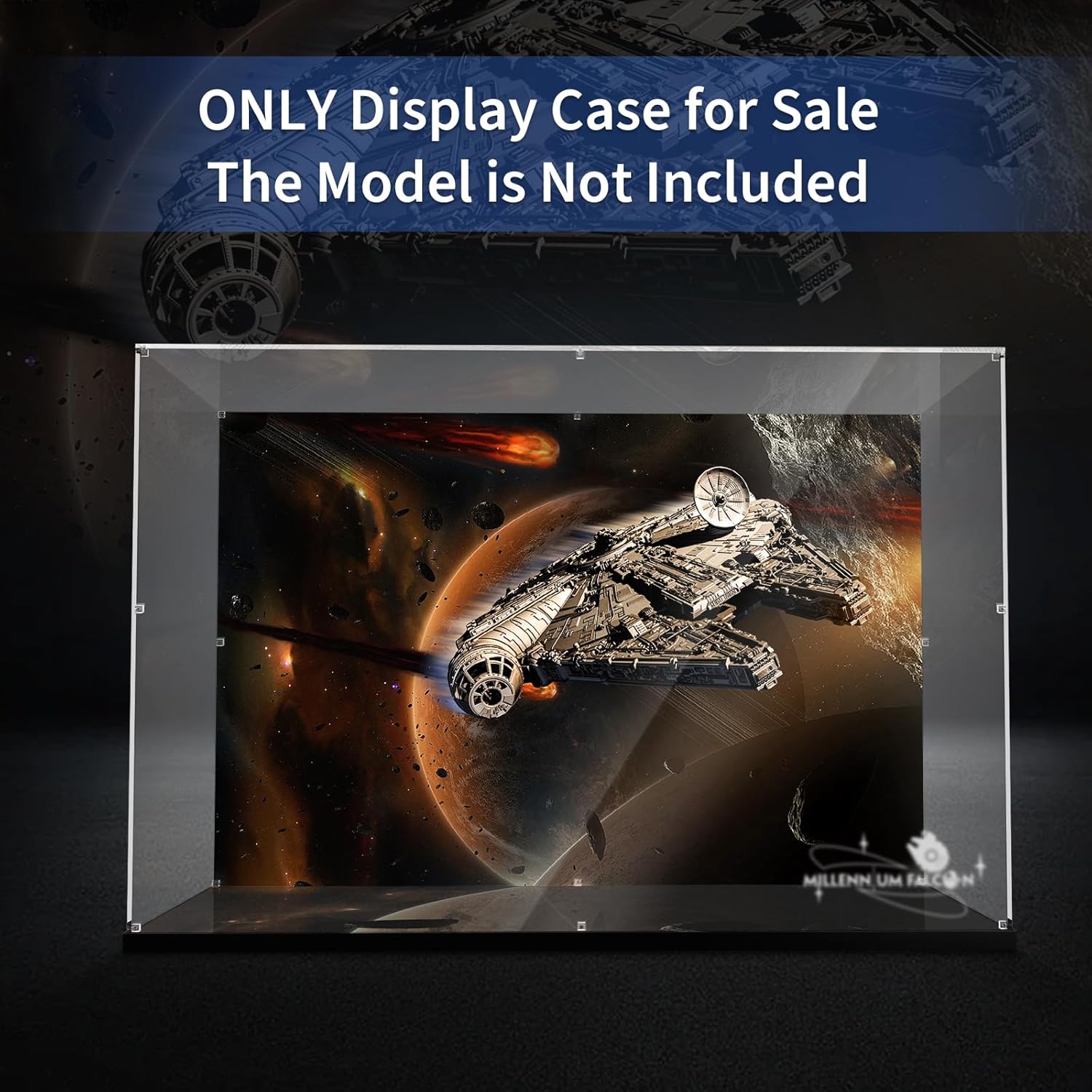 Acrylic Display Case for Lego 75192 Millennium Falcon, ONLY Display Case, The Model is NOT Included