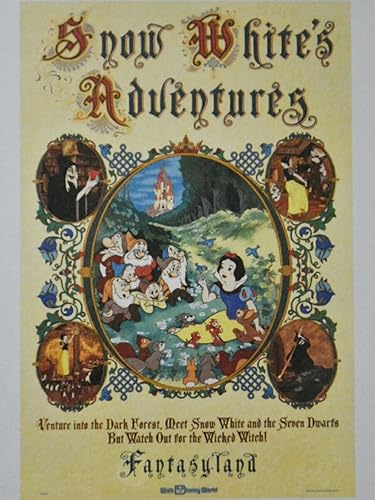 Amazon Co Jp 新品 ウォルトディズニーワールド 白雪姫と七人のこびと アトラクション ポスター フレーム付 ポスターサイズ31 46センチ 送料着払 ホビー 通販