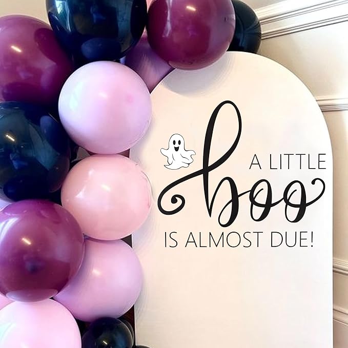 A Little Boo is Almost Due Backdrop Sticker Halloween