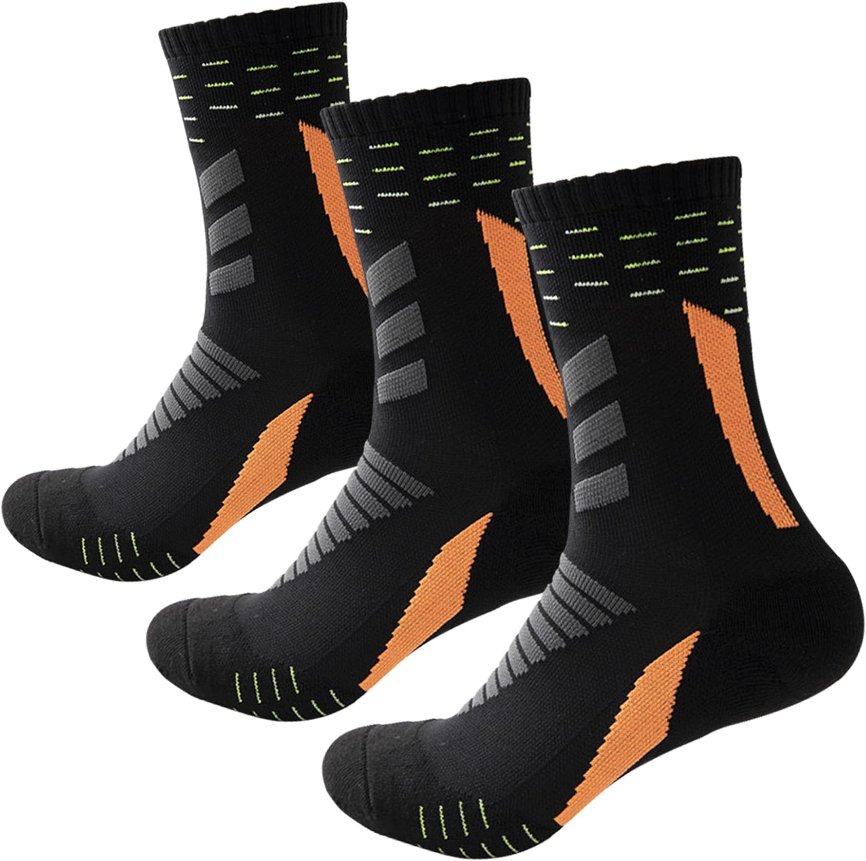 Men's Cycling Socks Sport Calf Socks Hiking Socks 3Pairs