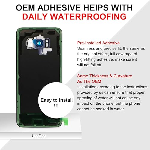 Miniatura 10 de Compatible con Samsung Galaxy Note 9 - Carcasa de cristal de repuesto de 6.4 pulgadas, SM-N960, todos los portadores con manual de instalación + kit