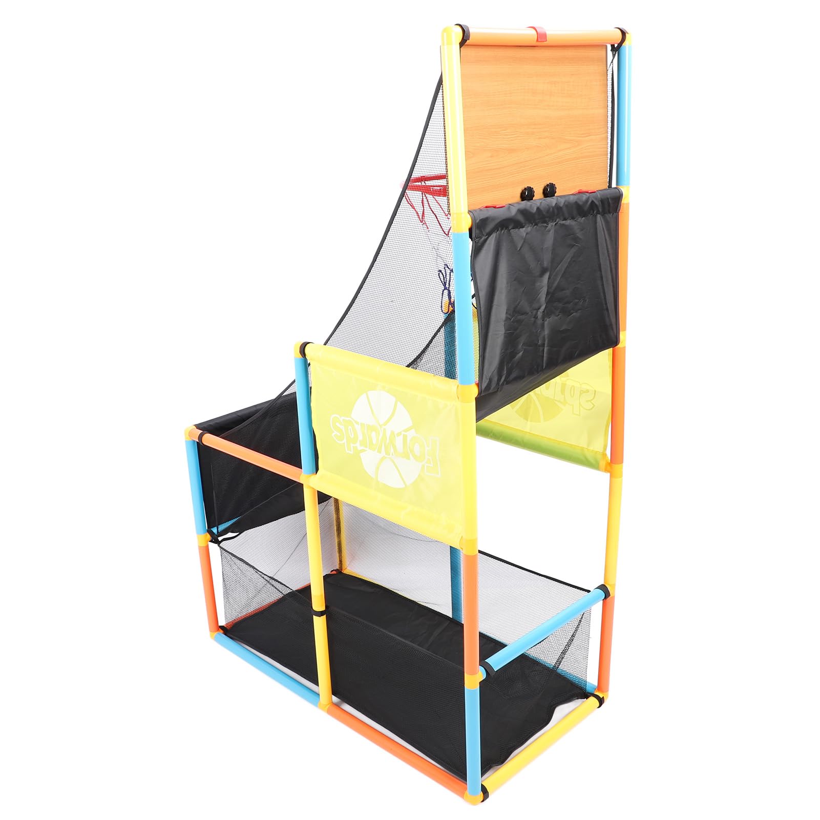 Set da Basket a Colpo Singolo per Bambini. Gioco Indoor e Outdoor. Include 2 Palline e Pompa