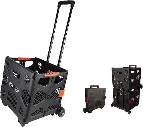 Olympia Tools 85-015 Grand - Carrito plegable de almacenamiento con mango telescópico para un fácil transporte, capacidad de peso de hasta 150 libras