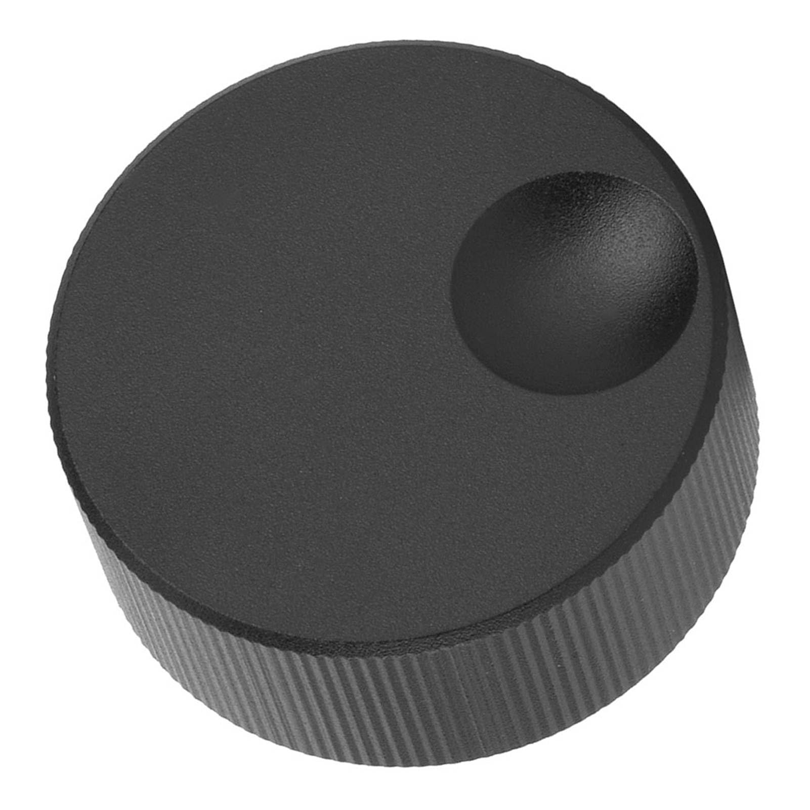 Manopola di Controllo del Volume, Manopola in Alluminio Massiccio da 6 Mm, con Superficie Satinata Nera con Struttura Antiscivolo, Ideale per Potenziometro e Apparecchiature Audio