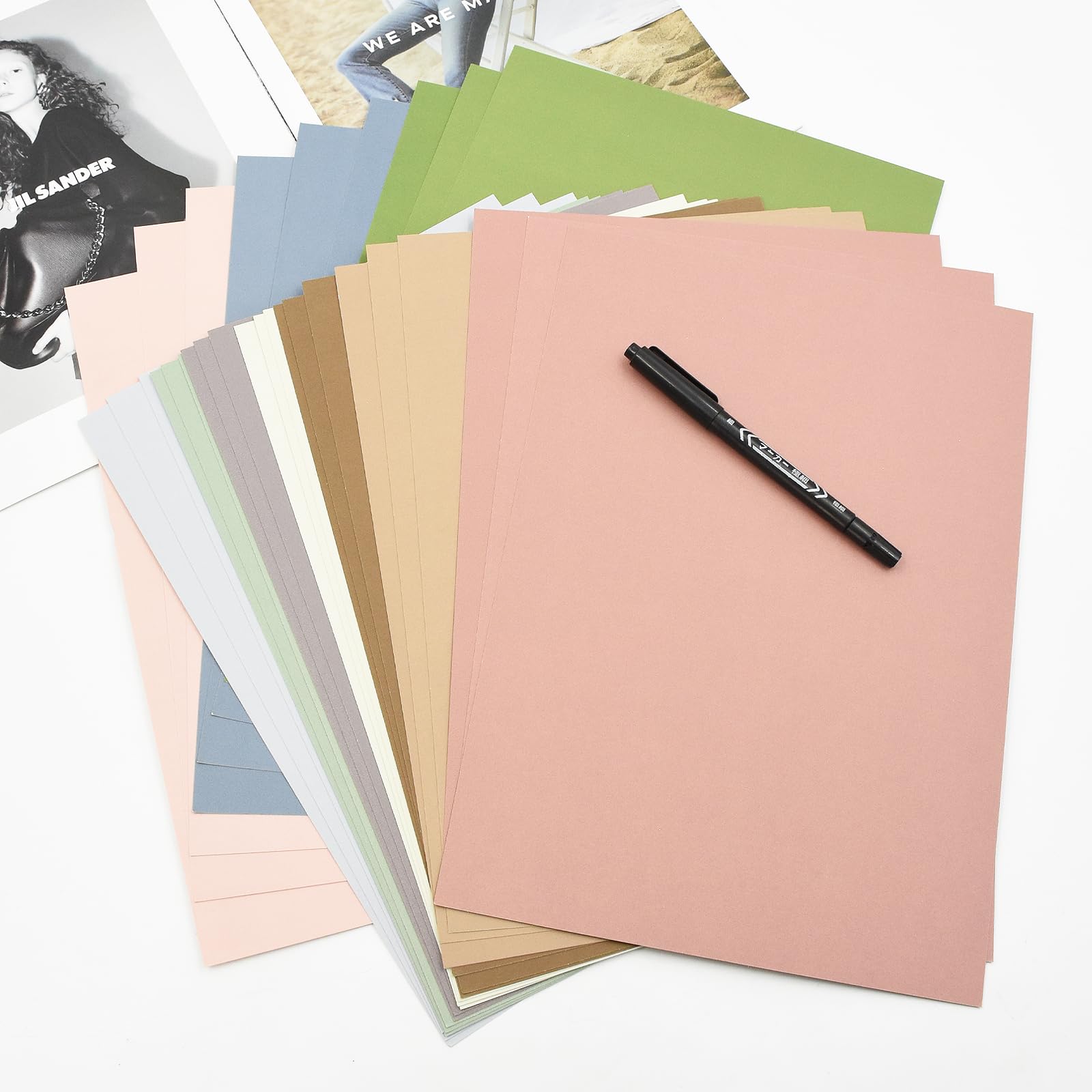 30 Blätter 10 Morandi Farben Papier 210g/M², A4 D Produktbild-Vorschau 3
