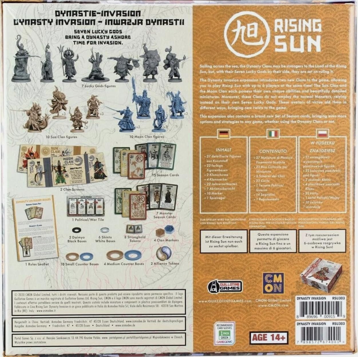 Asmodee Rising Sun - Invasione dinastica, espansione, gioco di strategia, tedesco