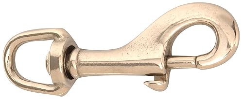 Campbell T7631304 Swiveling Bolt Snap, Stainless Steel, Polished, 1/2" Round Eye, 3/8" Opening, 3-5/16" Length, 170 lbs Working Load Limit