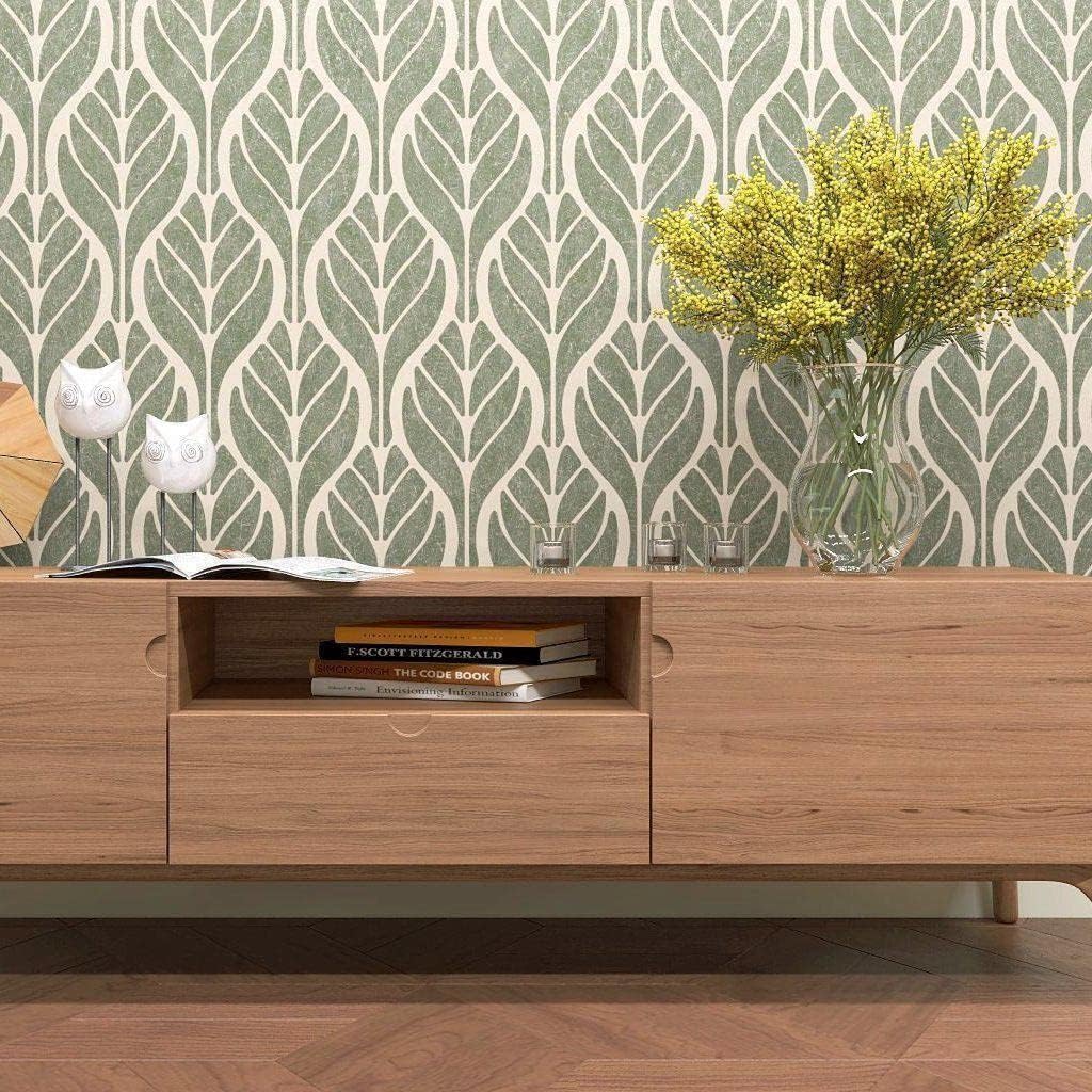 Spring Leafs- Allover Wall Stencil- Floral Wall Stencil