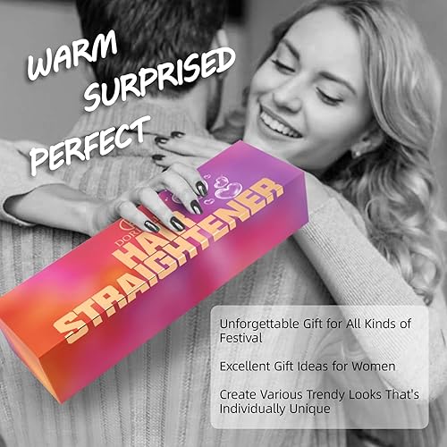 Miniatura 4 de DORISILK Plancha plana de titanio, plancha alisadora de salón de 480 F, calor rápido de 30 segundos, plancha con diamantes de imitación, plancha