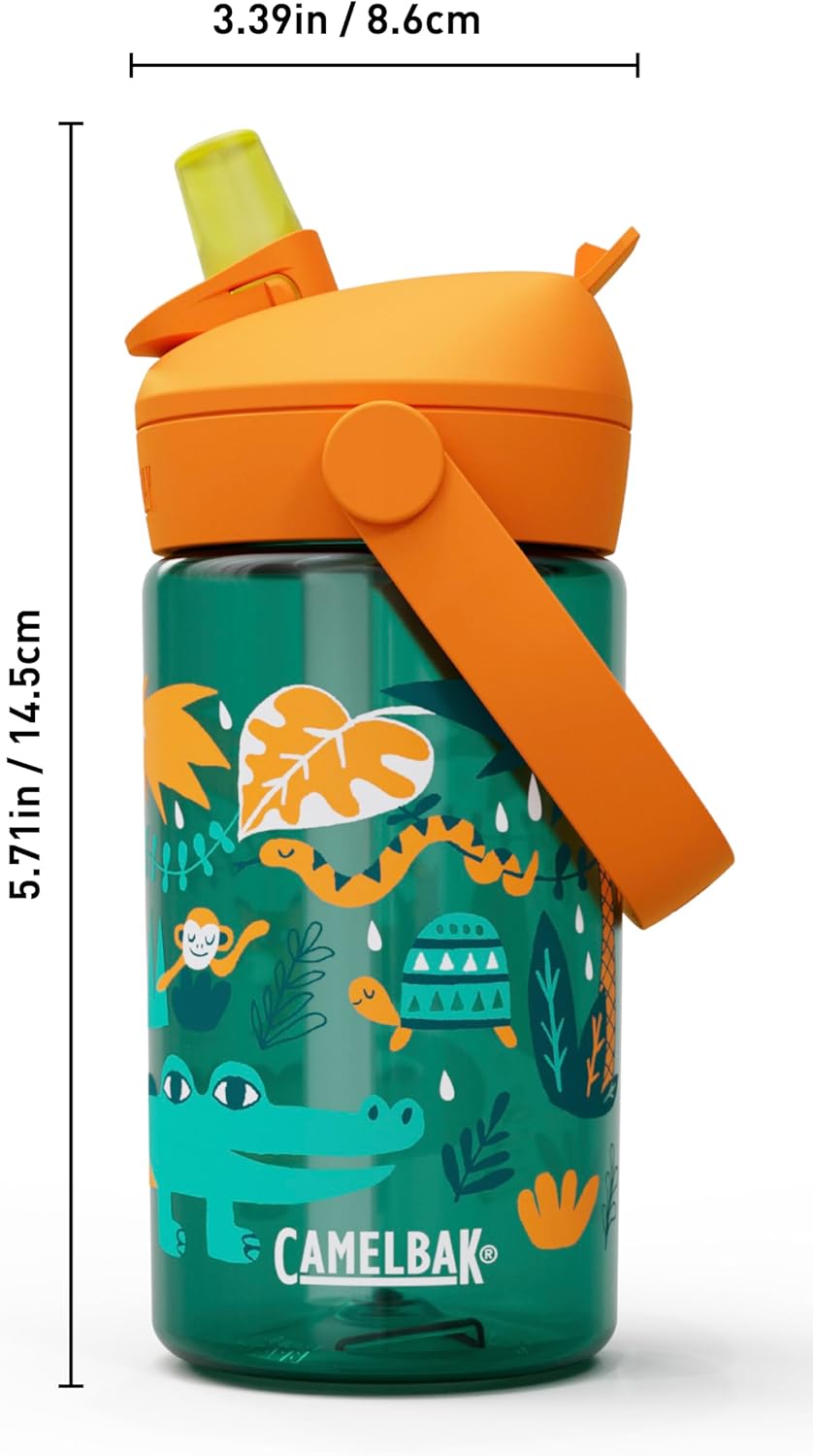 CamelBak Thrive Flip Straw Kids Bite Valve Tritan Renew Water Bottle 14oz - Image 4