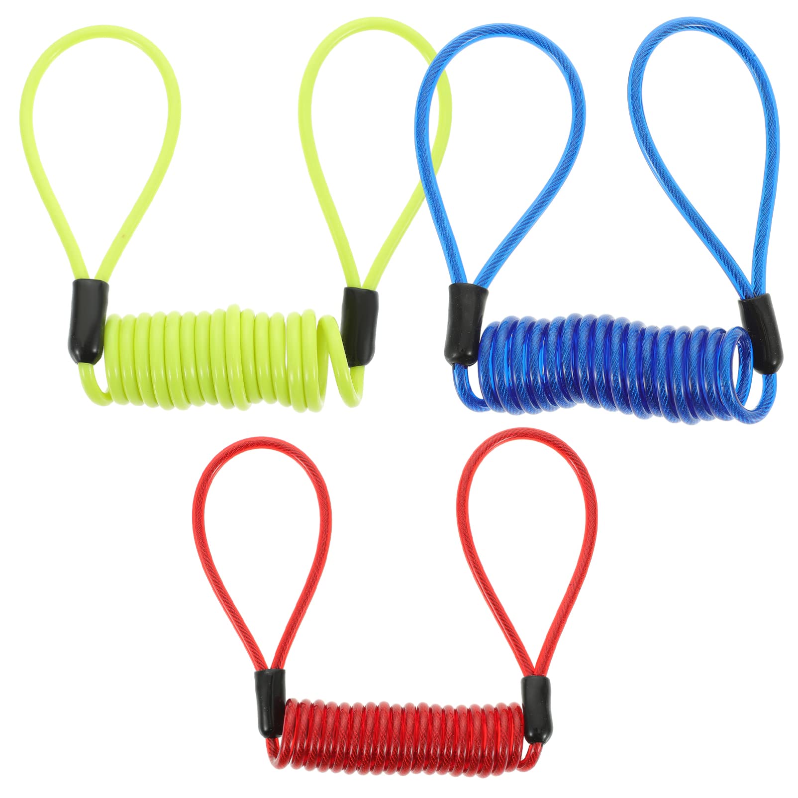 ifundom 3pcs Reminder Cable for Bike Security Steel Cables Red for Bicycles Skateboards Tool Boxes and Ladders Prevents Damage from Engaged