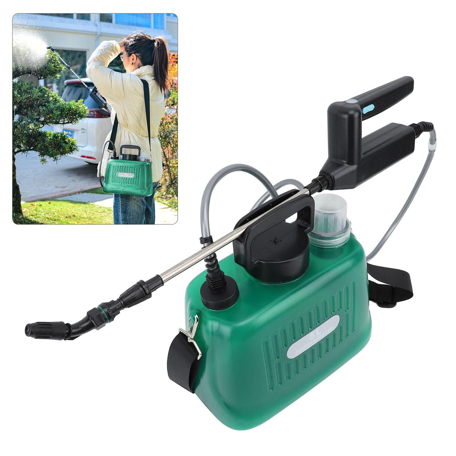 Spruzzatore Elettrico Portatile 5L 2000 mAh Automatico a Lungo Raggio