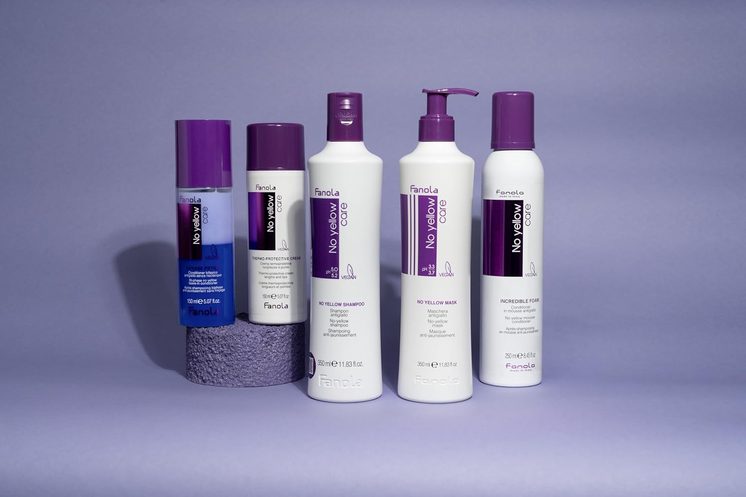 Fanola No Yellow Incredible Foam - Purple Hair Conditioner Mousse Toner With Violet Pigments Removes Yellow And Brassiness On Bleached, Blonde Or Highlighted Hair 8.4oz - Image 5