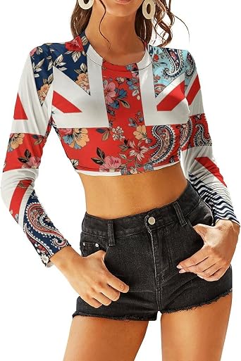 Workout Crop Tops T-Shirt Shirts for Women Casual Personality Tee Tops