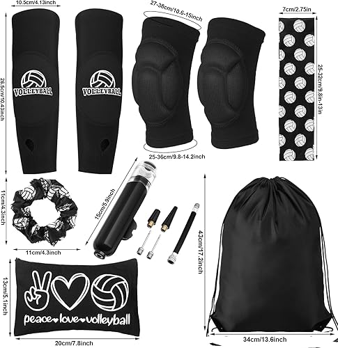 Miniatura 2 de Hiboom Juego de 9 piezas de equipo de entrenamiento de voleibol, incluye cinturón de entrenamiento de voleibol, correas de mano, tirantes para
