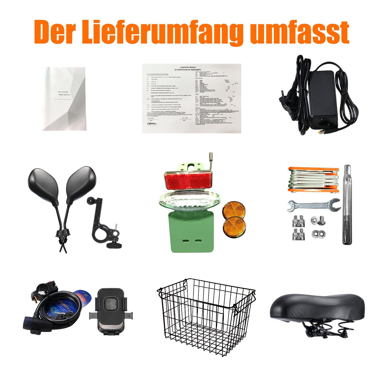 TWOFISH 14 Zoll Elektro Motorrad für Erwachsene, EEC Straßenzulassung, E Moped mit 500W Motor 48V 13Ah Akku, Disc Bremsen Doppelaufhängungg, 30 km Reichweite Max 120kg (Wüstenbeige)